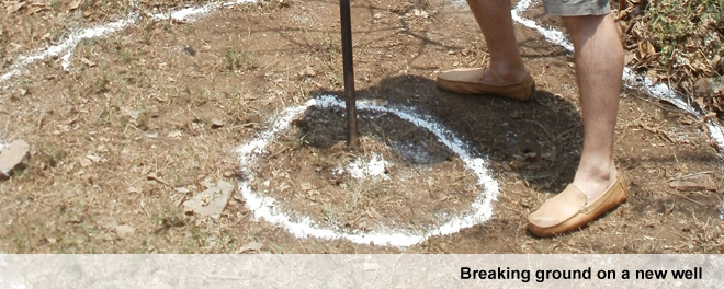 Breaking ground on a new well Breaking ground on a new well